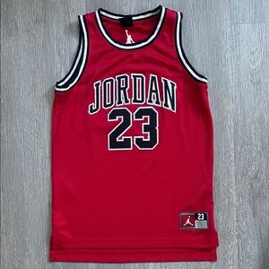 Kids Jordan 23 Red Basketball Jersey